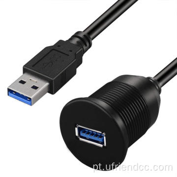 USB 3.0 masculino para fêmea painéis de cabo à prova d&#39;água